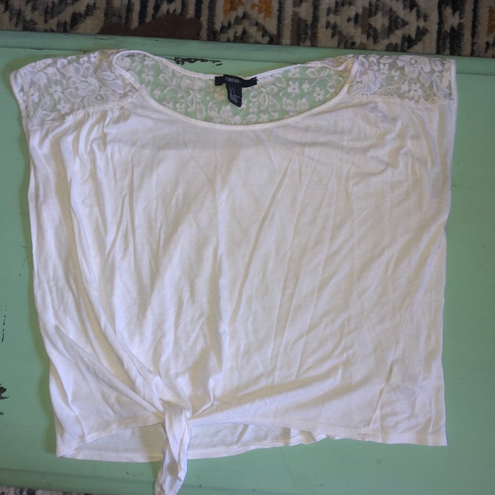 White crop top